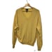 Jos. A. Bank 100 % Cashmere Yellow V-Neck Sweater Mens Large Soft Luxury Knit