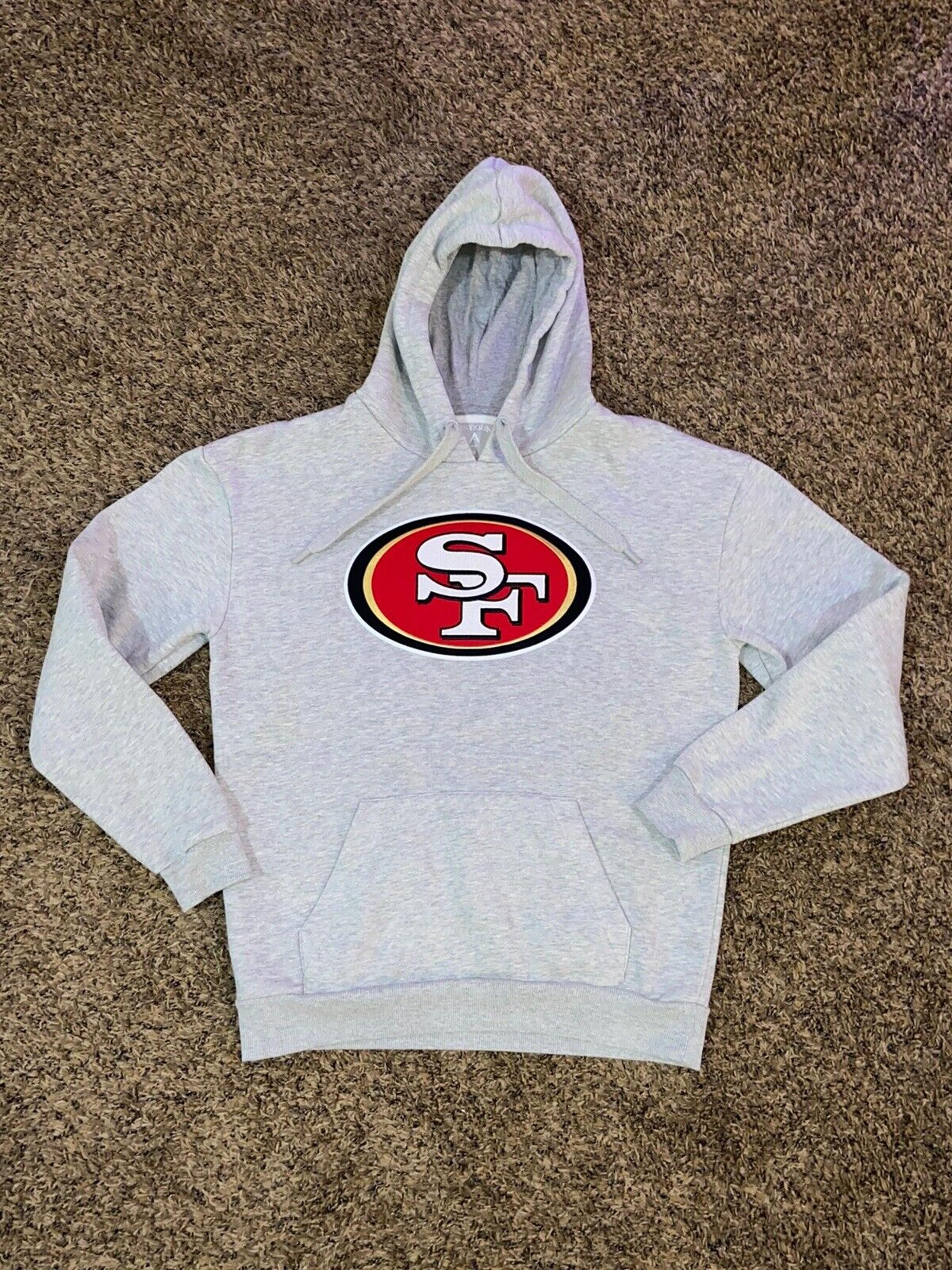 Antigua San Francisco 49ers Men’s Hoodie Sweatshirt Embroidered Gray Size M