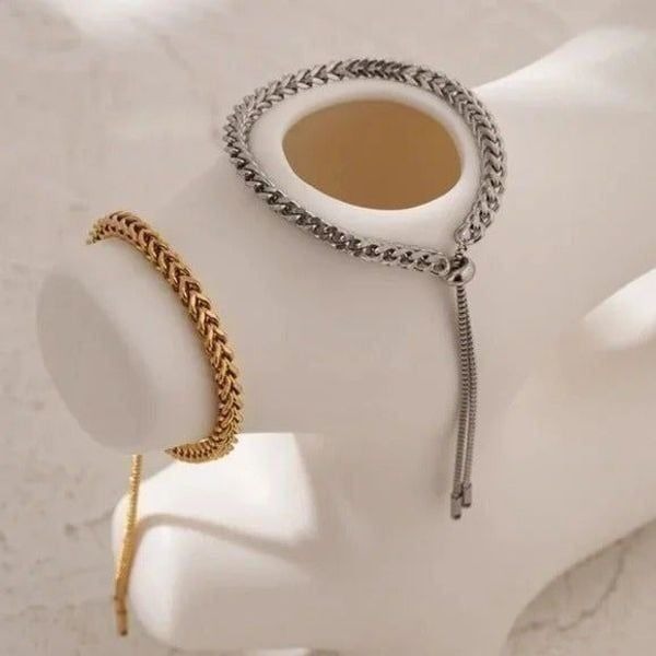 NEW Gorgeous Adjustable Chain Bracelet Gold or Silver