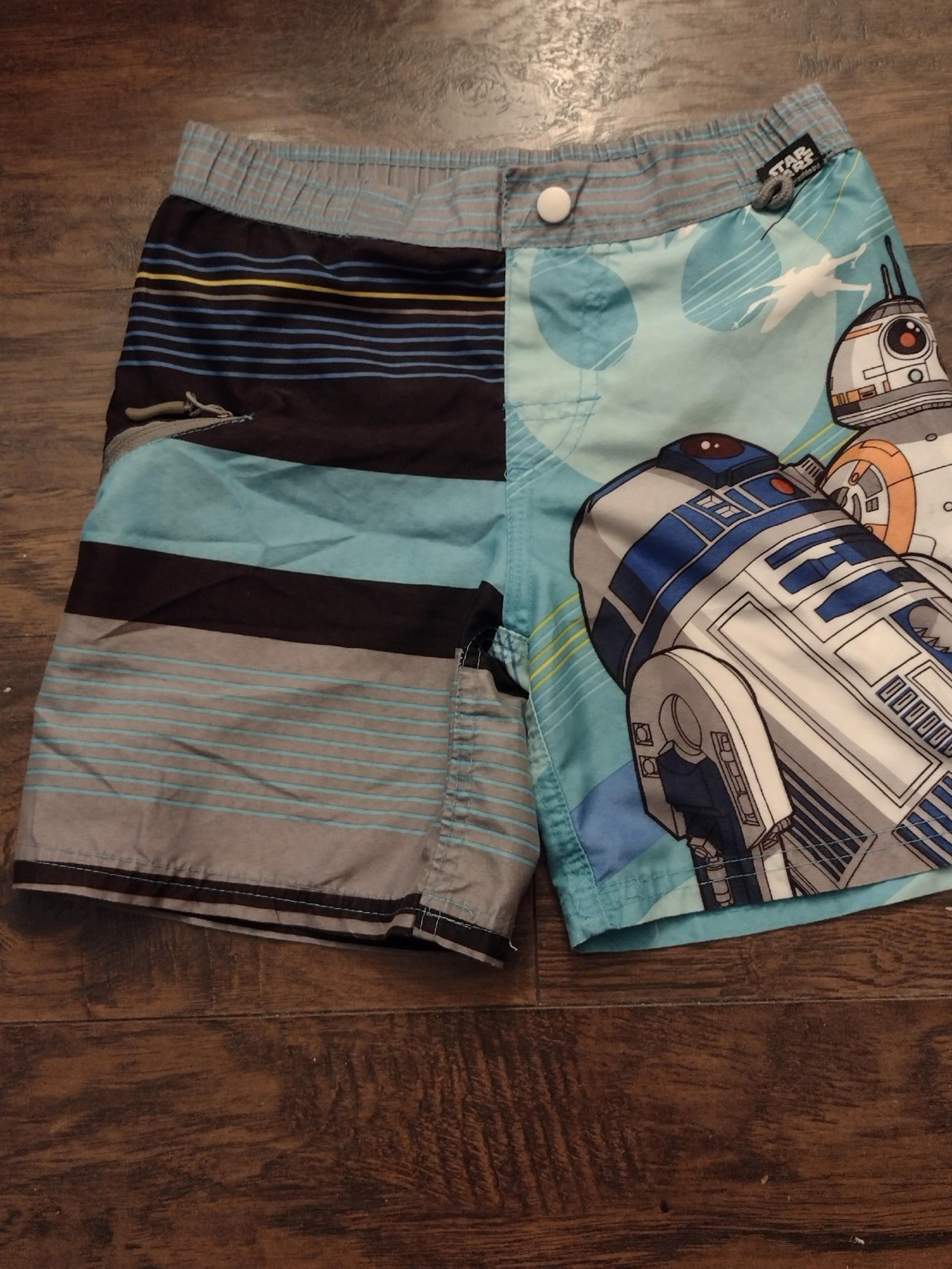 Star Wars Blue and Gray Swim Trunks for Ultimate Comfort Size 5/6