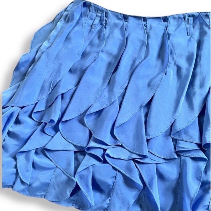 Reiss London Periwinkle Ruffle Mini Skirt