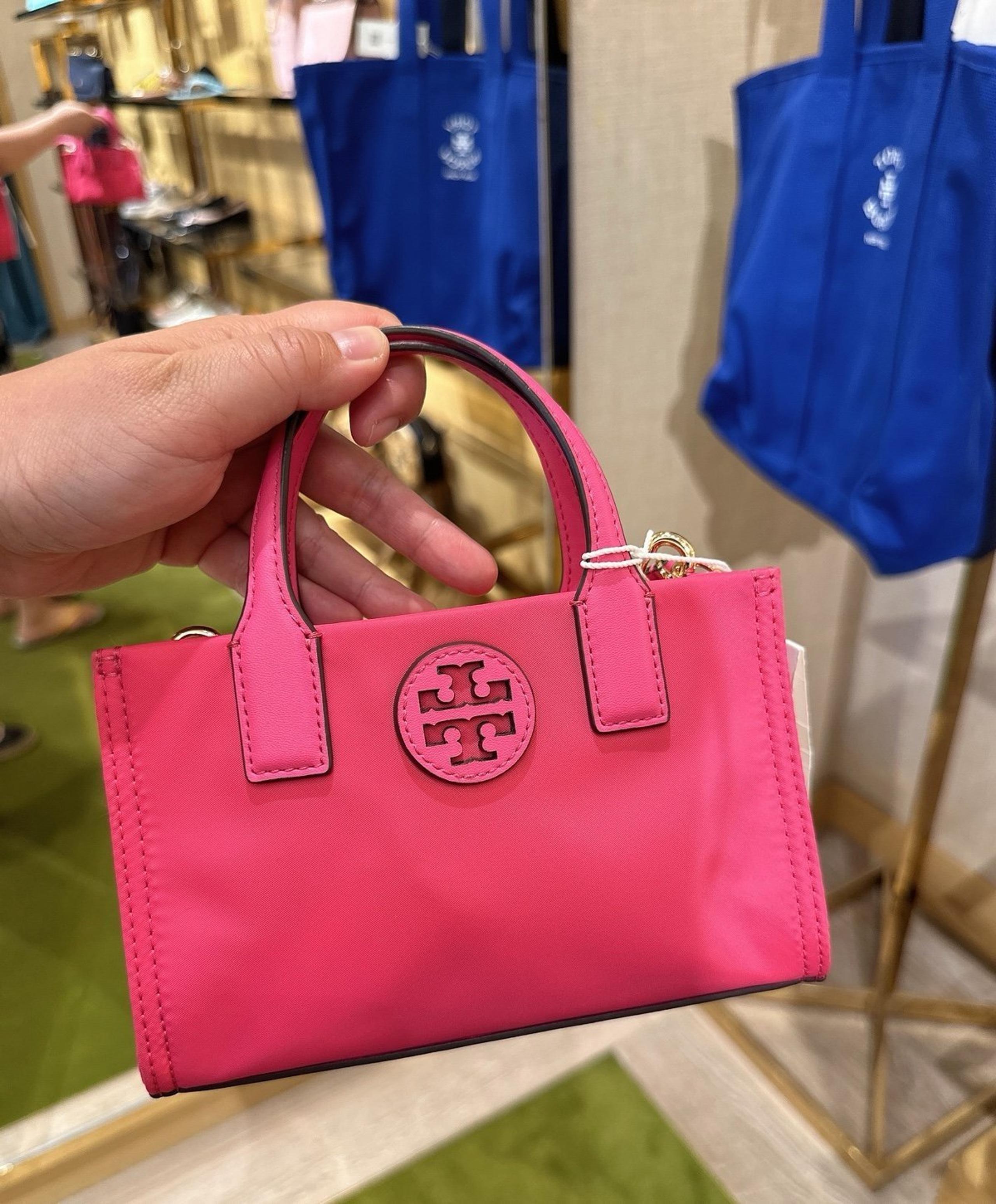 Tory Burch Ella Nylon Mini Tote 146437 In Bright Pink NWT