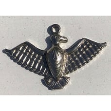 Vtg 2” Thunderbird P&B Sterling Silver Pendant Bracelet Charm Native American