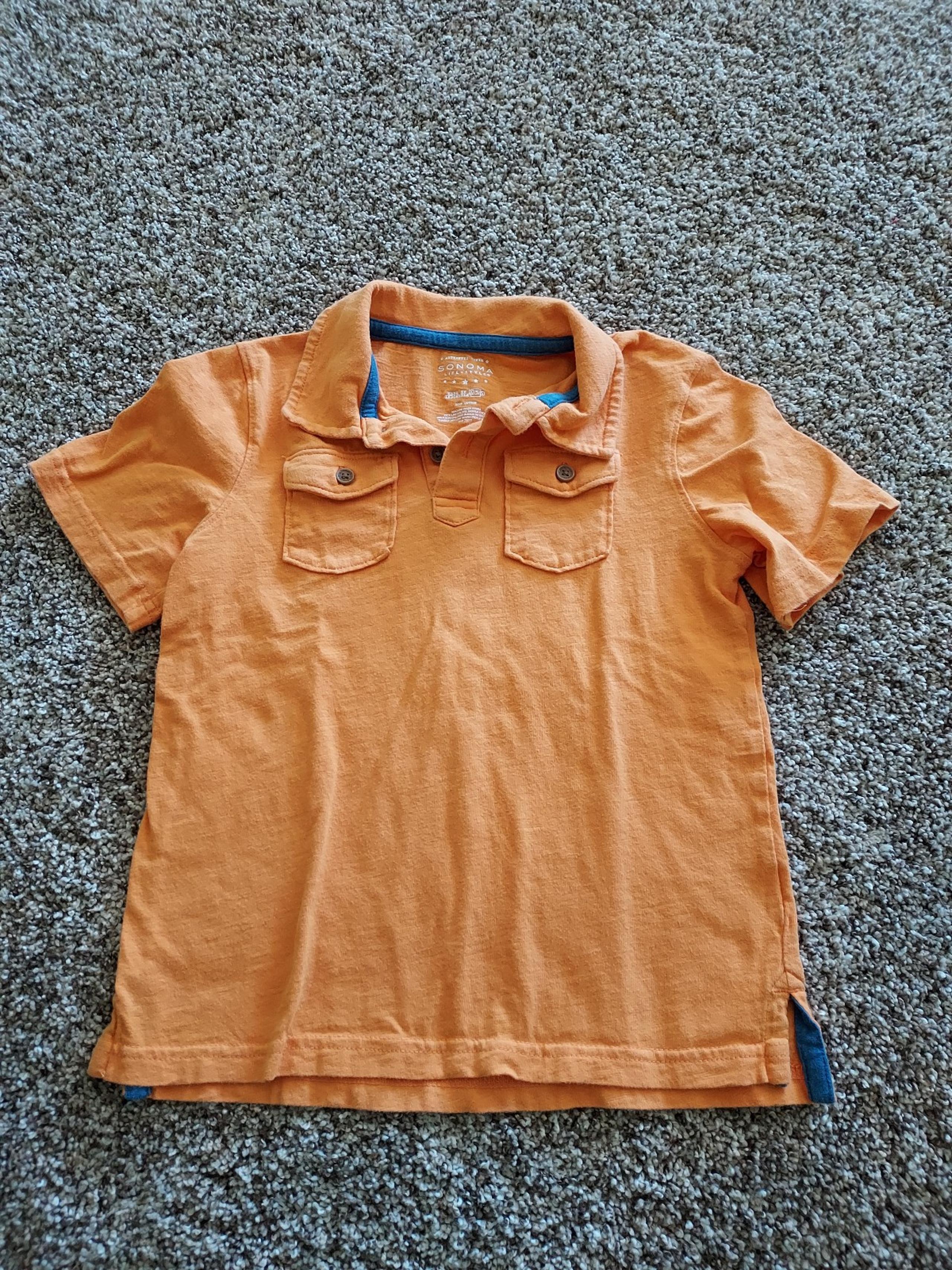 Boys orange polo size 5-6