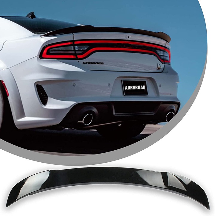 2011-2018 Dodge Charger SRT Hellcat Style Rear Spoiler PG Style Gloss Black Bran