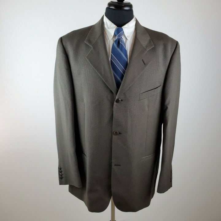 Bachrach Men's 44 L Long Olive 2 Button
