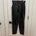 Madewell Faux Leather Paper Bag Pants Black Size 2 Relaxed Fit Ankle