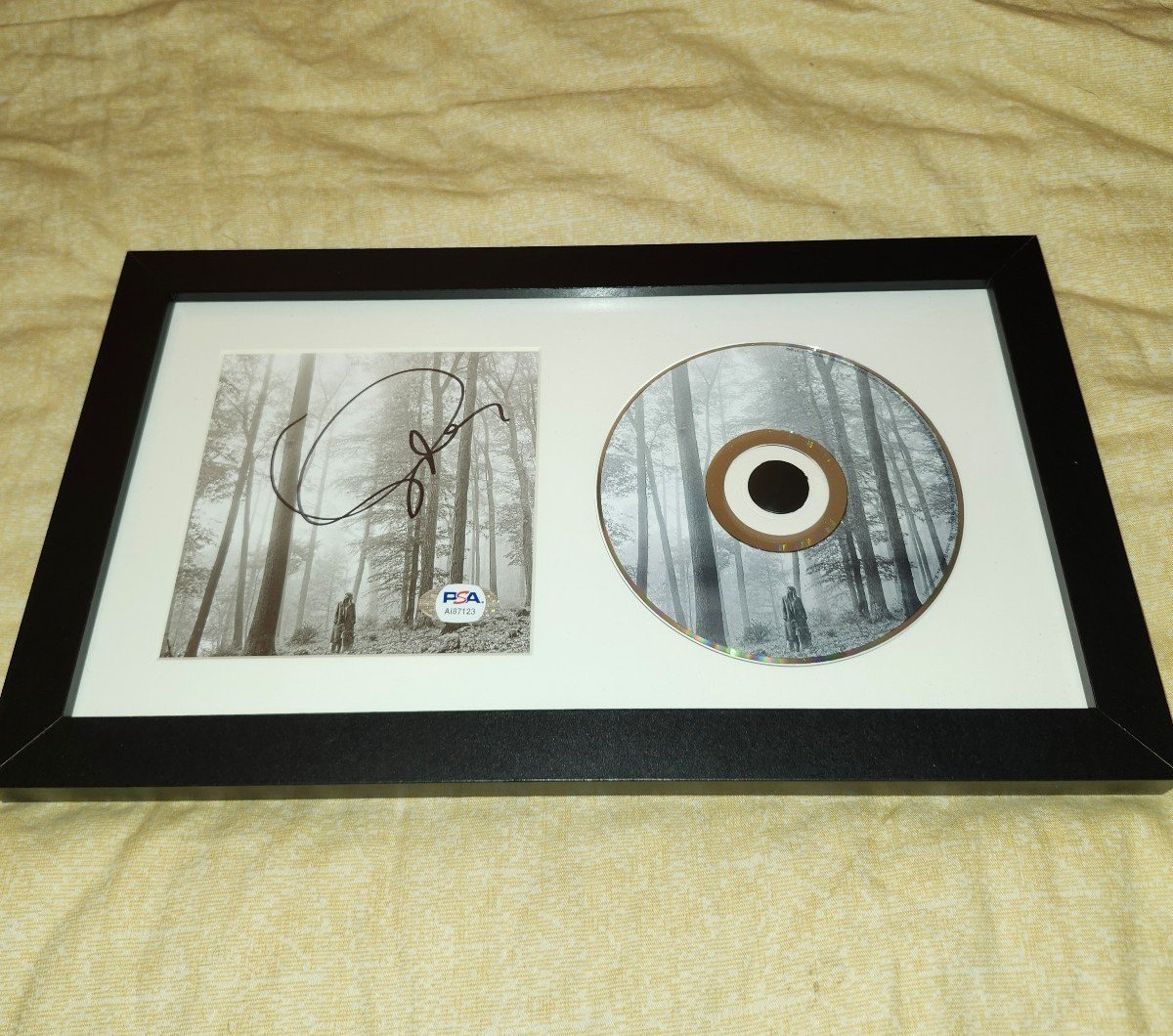 Taylor Swift Signed Folklore Custom Framed CD Album Cover Display