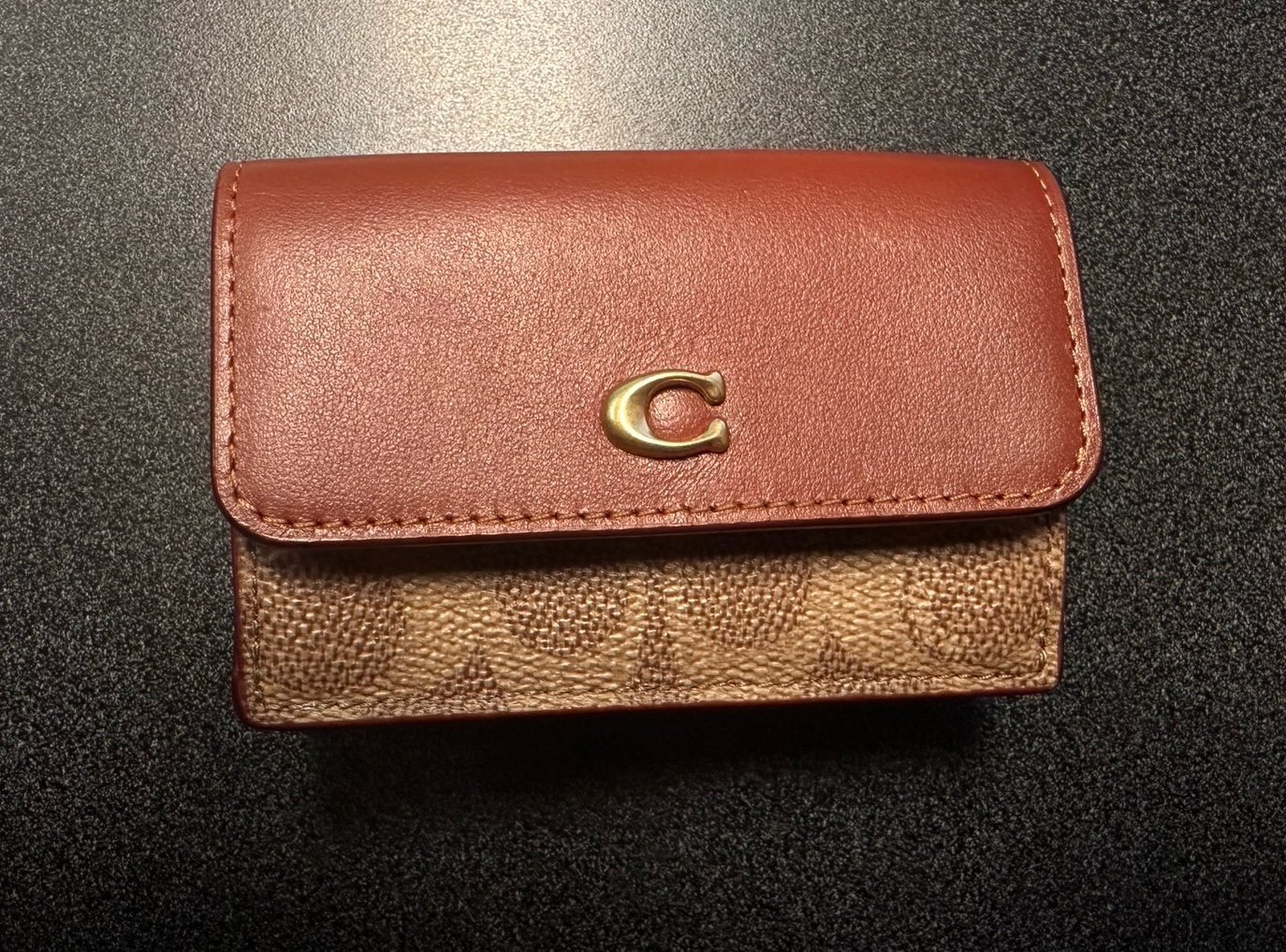 COACH raspberry Wallet Star Glitter Small Zip Around Bifold