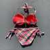 Victorias Secret 34C/L retro plaid push-up bikini