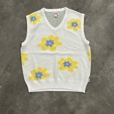 Vintage GUESS Flower Floral Sweater Vest
