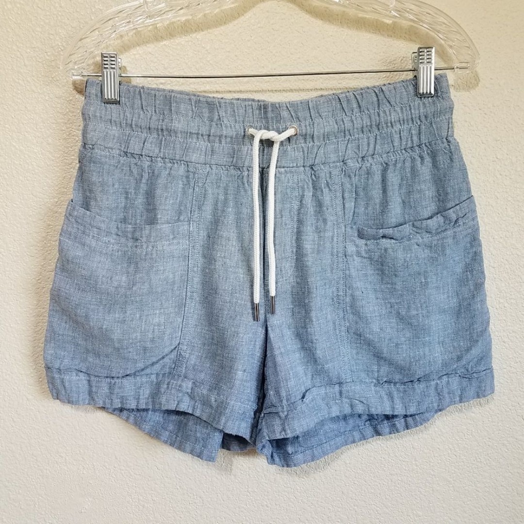 Athleta Linen Chambray Shorts