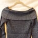 New York & Company Gray Off Shoulder Top