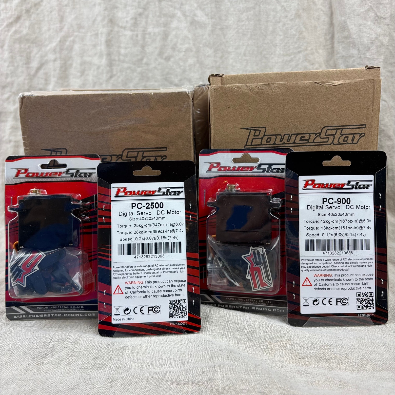 Bundle of 31 Power Star Waterproof Servos: PC-2500 (qty 27) and PC-900 (qty 4)