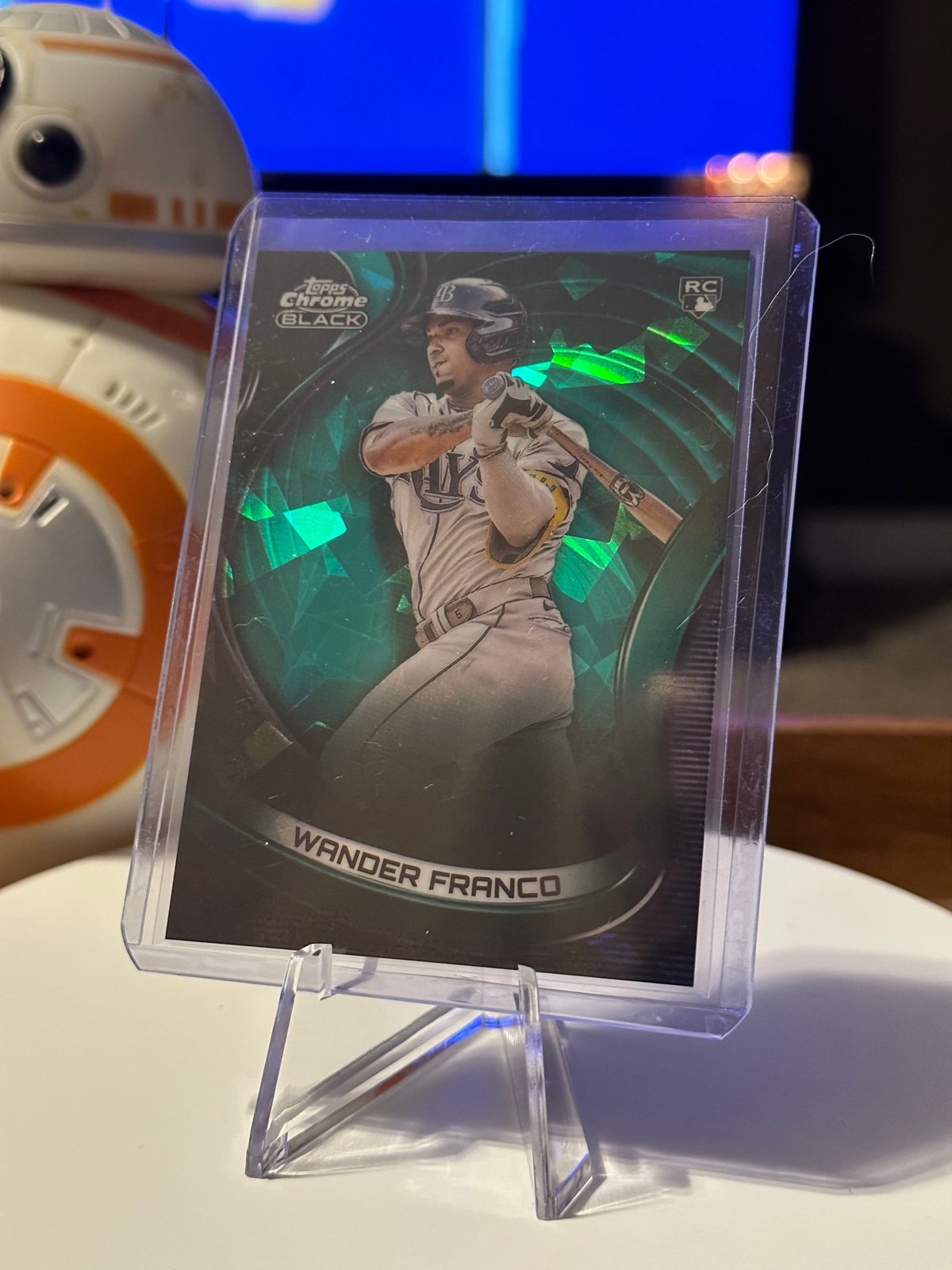 2022 Topps Chrome Black Wander Franco Green RC Refractor /99