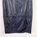 H BY HALSTON Black Paneled Faux Leather Skirt Size Large Midi Length