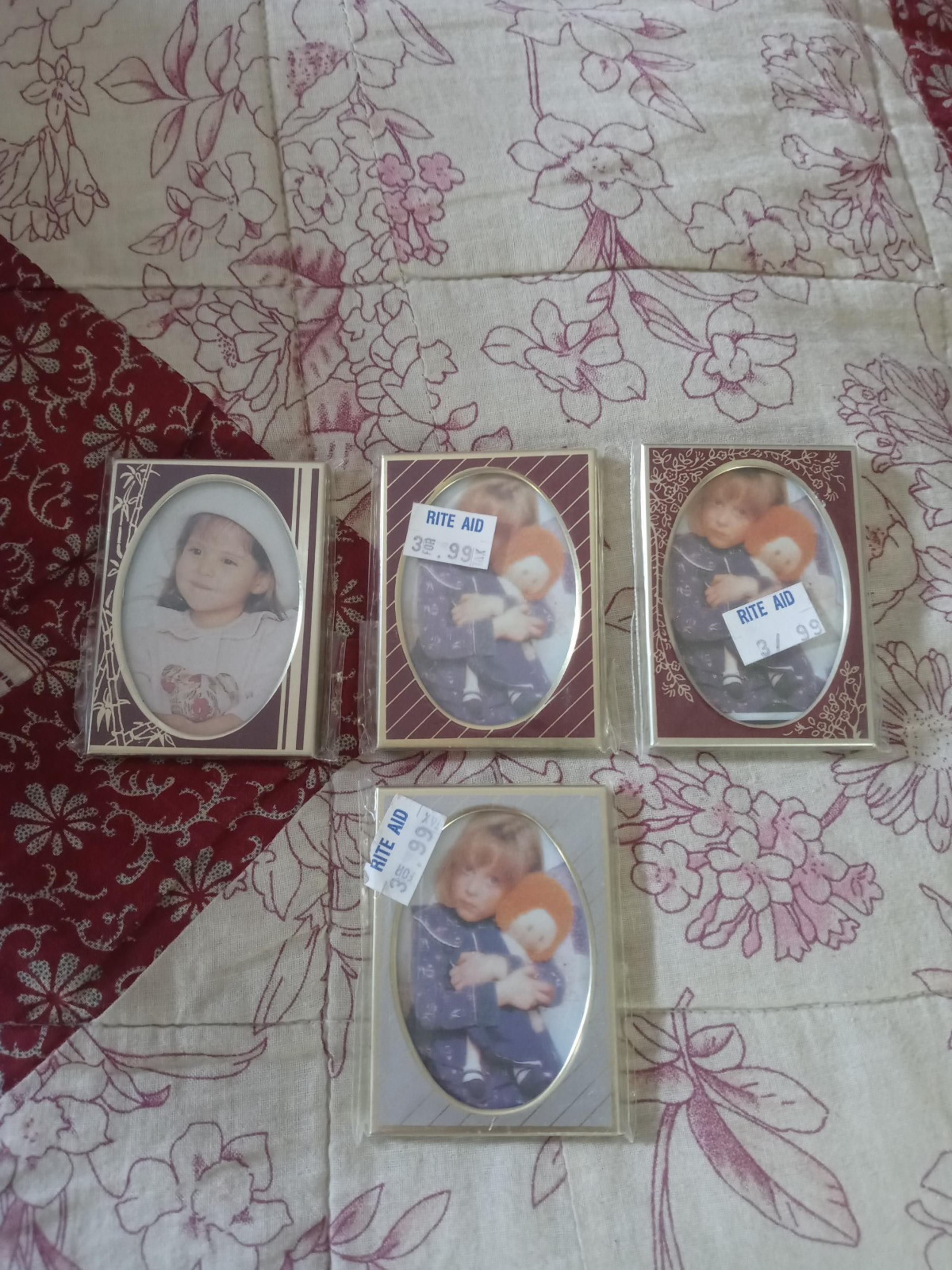 vintage miniature wallet size photo frames