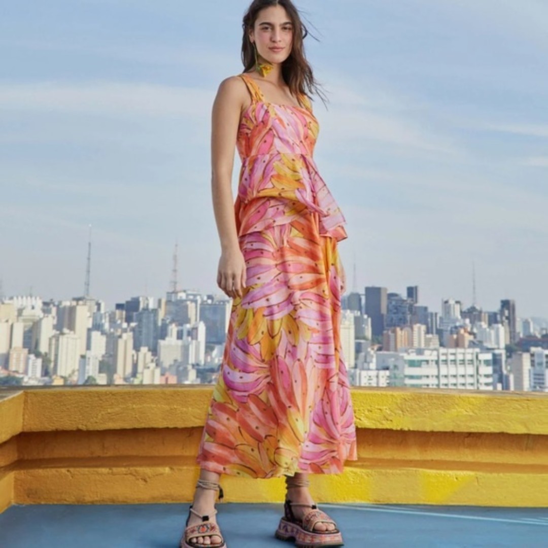 Farm Rio Ombré Bananas Dress