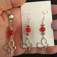 Earrings and necklace set
