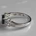 Blue Spinel Halo Vtg Sterling Silver Ring Size 5