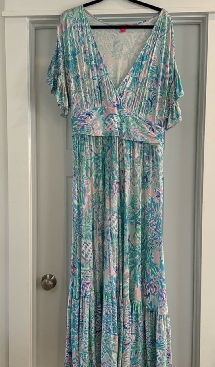 EUC Lily Pulitzer XL Jessi Midi Dress in Amethyst Tint Craysea