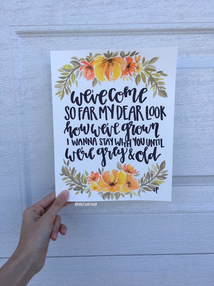 James Arthur Lyric Art Watercolor