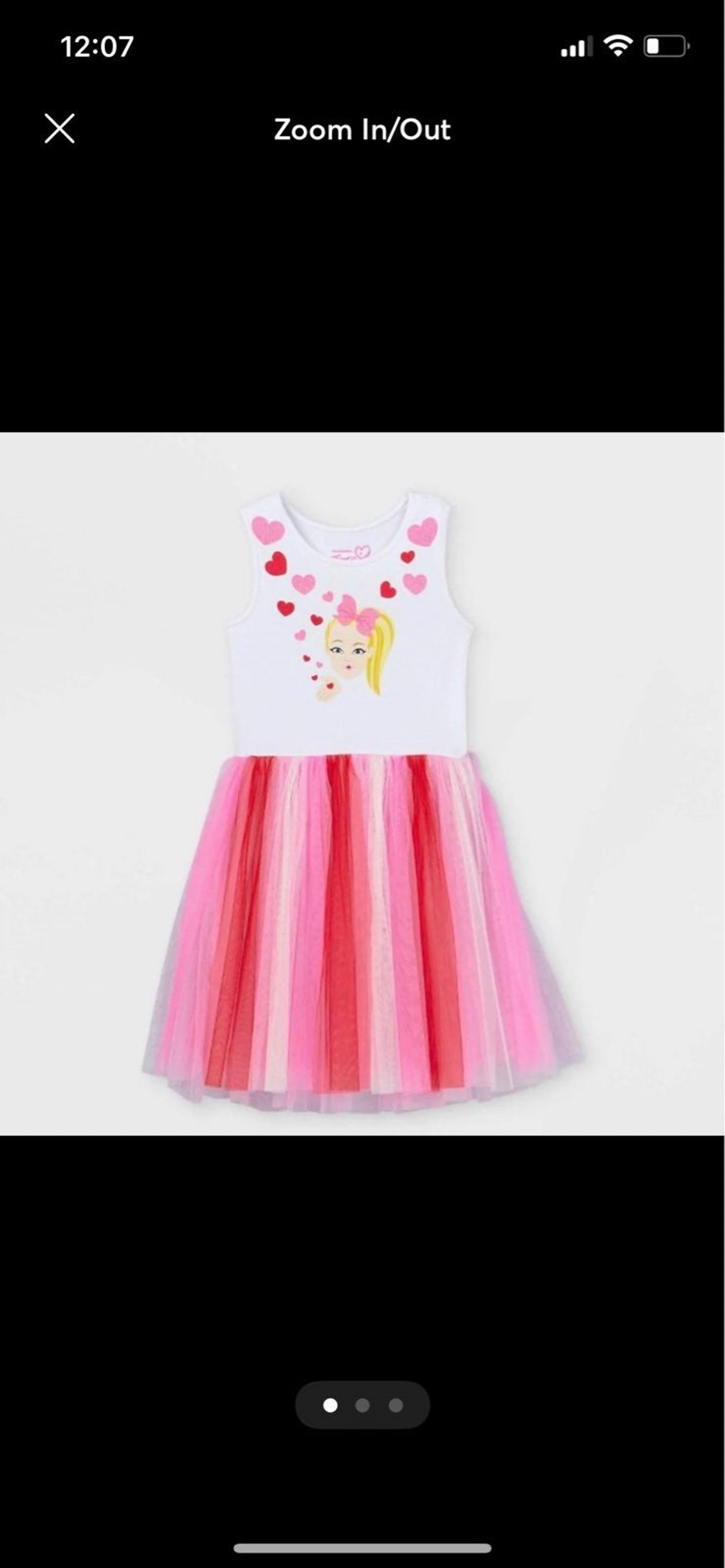 NEW JOJO SIWA DRESS PINK AND RED HEARTS