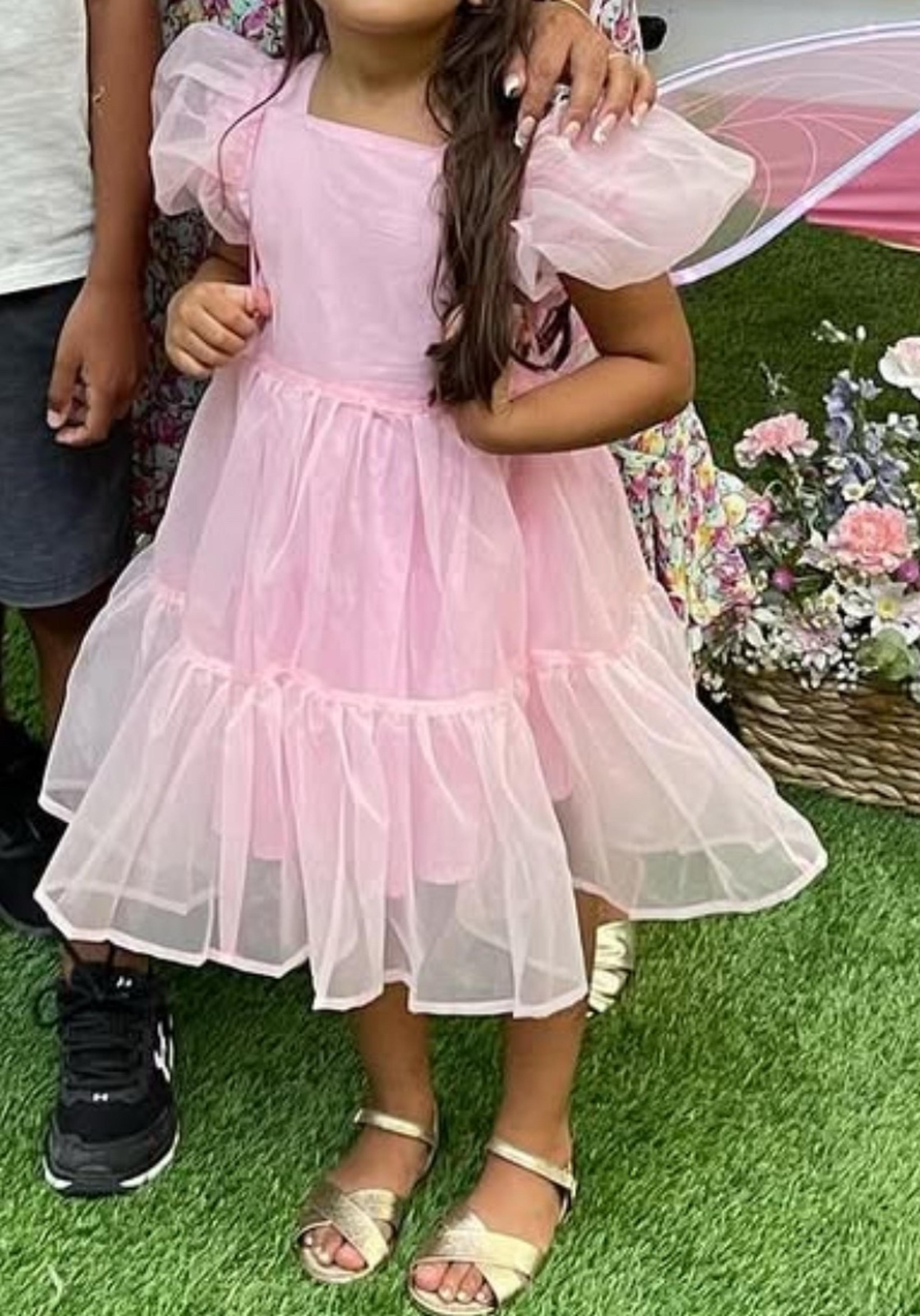 Girl pink dress