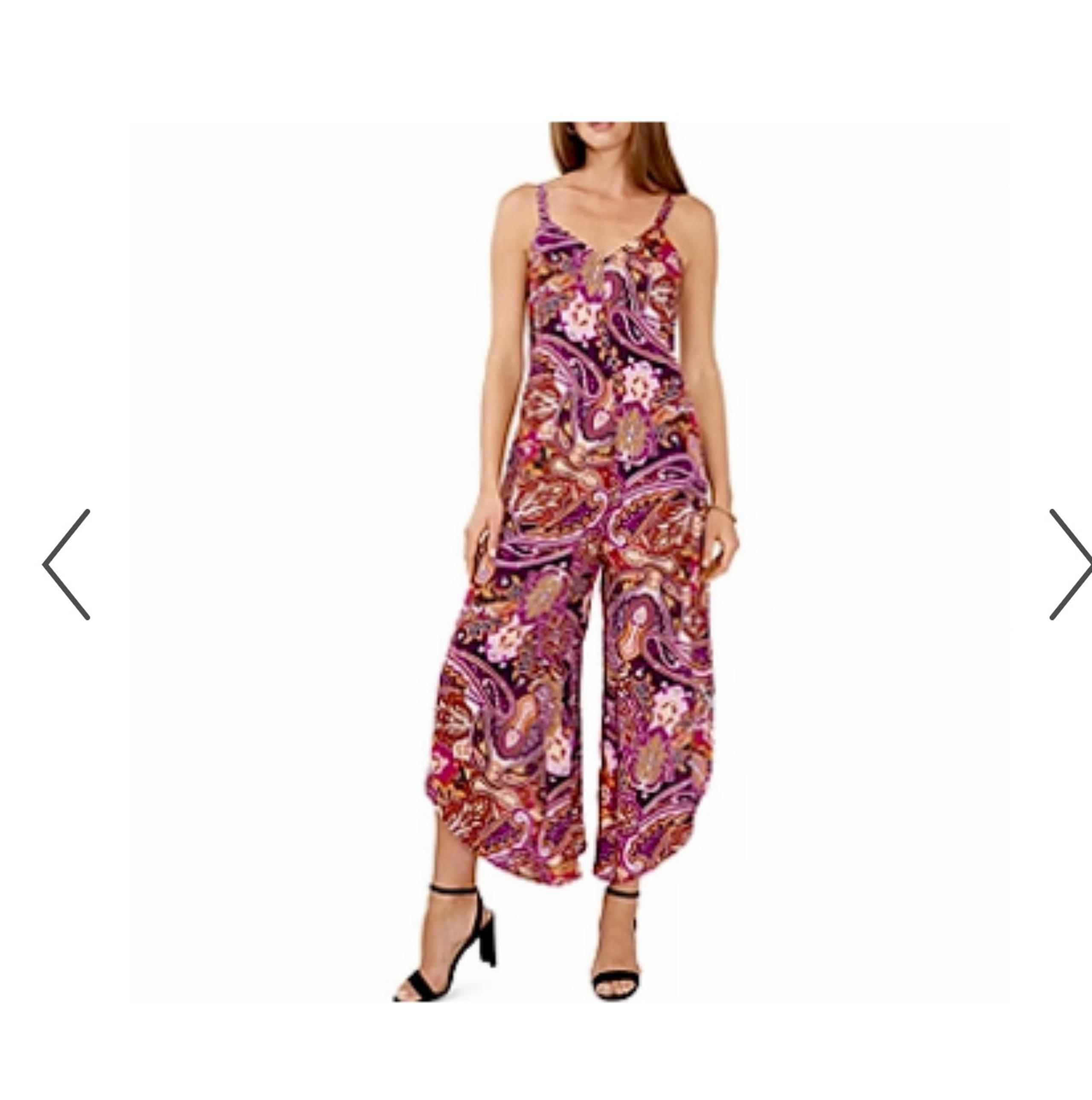 MSK Paisley Print Wide Leg Jumpsuit