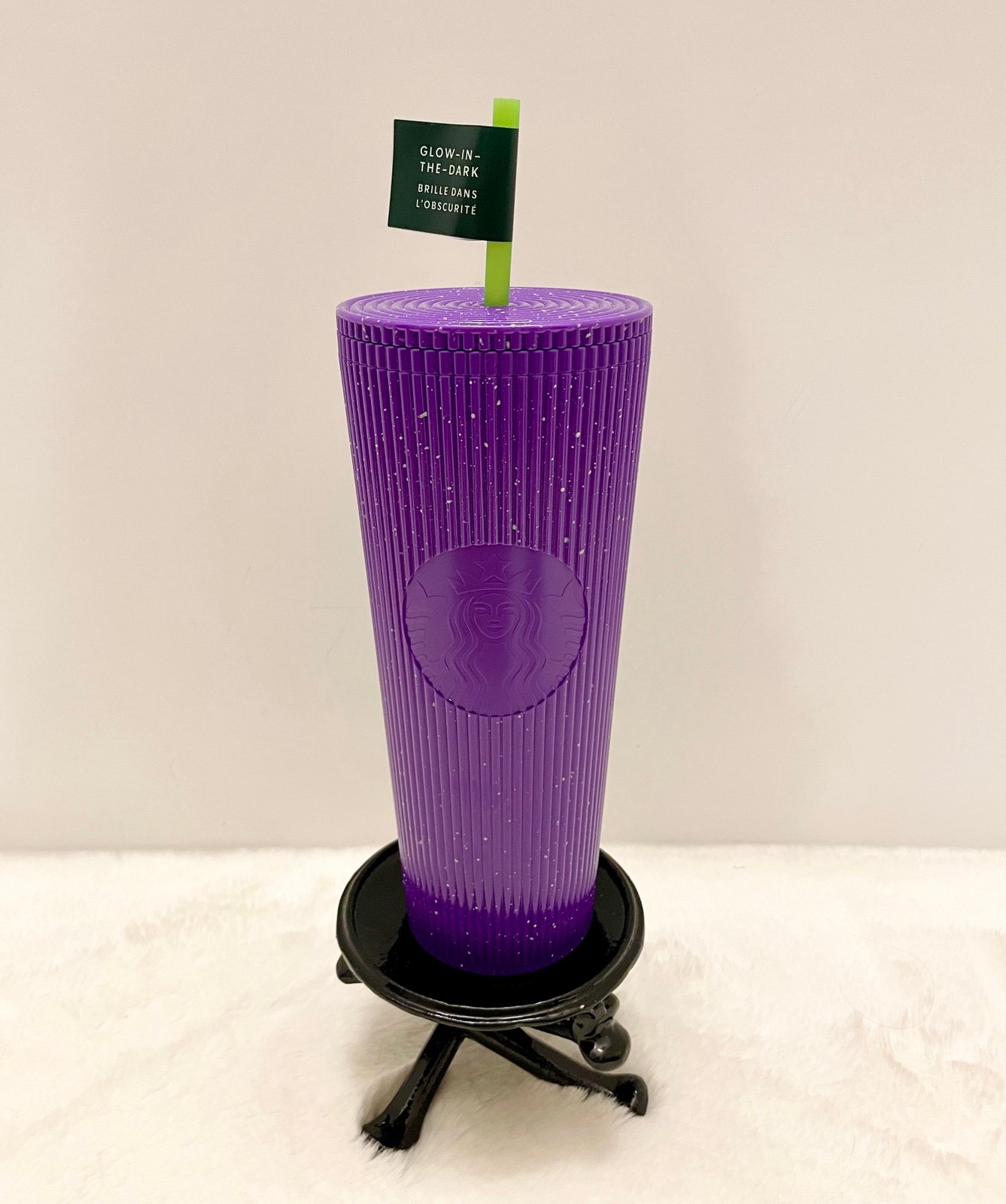Starbucks 2024 Halloween Purple Glow In The Dark Tumbler Cold Cup NWT