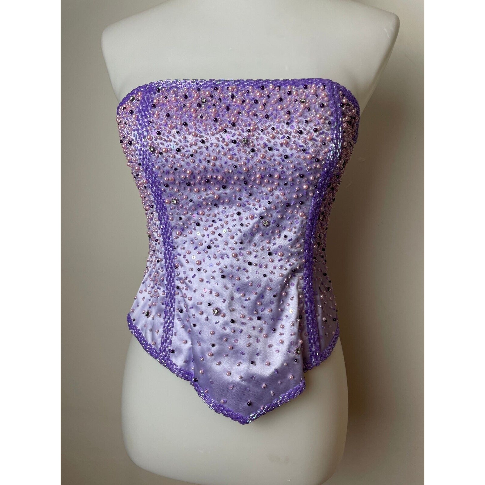 Nolie Hans Womens Beaded Corset Top No size tag