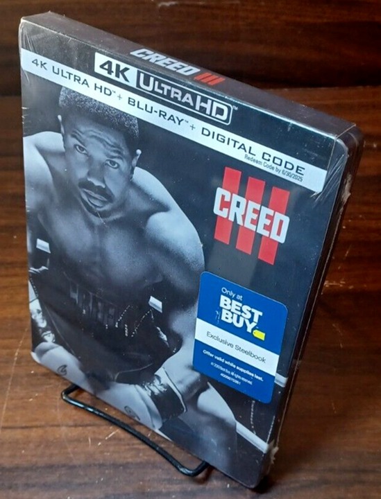 Creed 3 Limited Edition 4K Steelbook (4K+Blu-ray)-NEW (Sealed)-Free Box Shipping