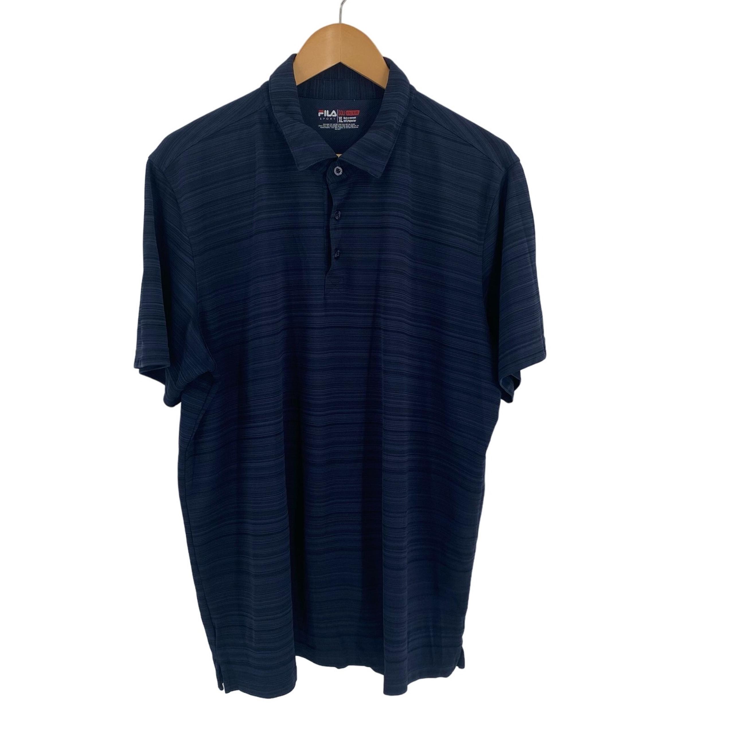 Men’s blue striped Fila Golf polo shirt size XL athletic fit