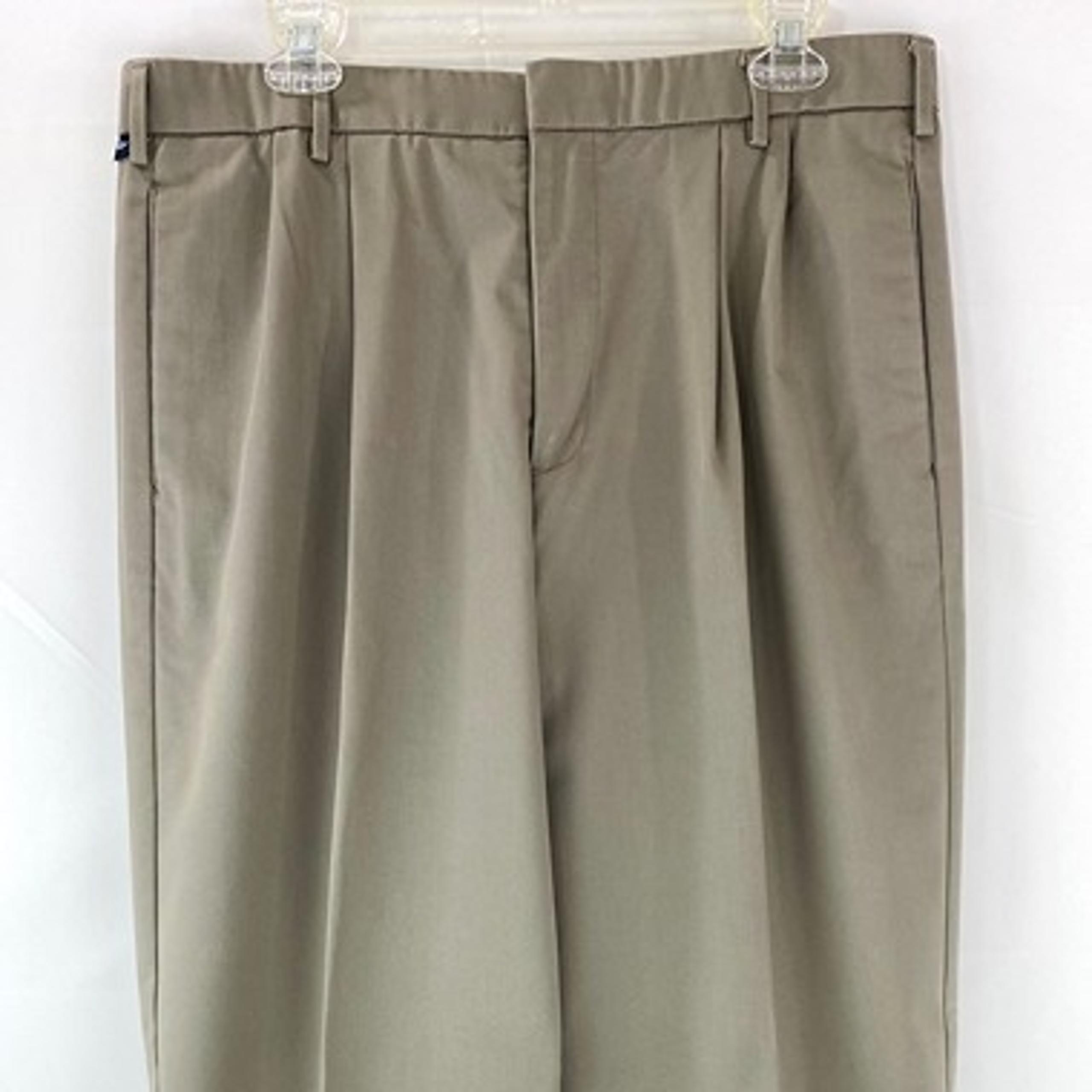Dockers Pants 34 x 34 Relaxed Fit, Pleated Front, Khaki Dress Pants Cotton Blend