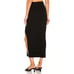 Enza Costa Silk Blend Ribbed Jersey Midi Pencil Skirt Side Slit Black Size Small