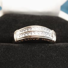10K Gold 'I Love You' Diamond Band, Size 7
