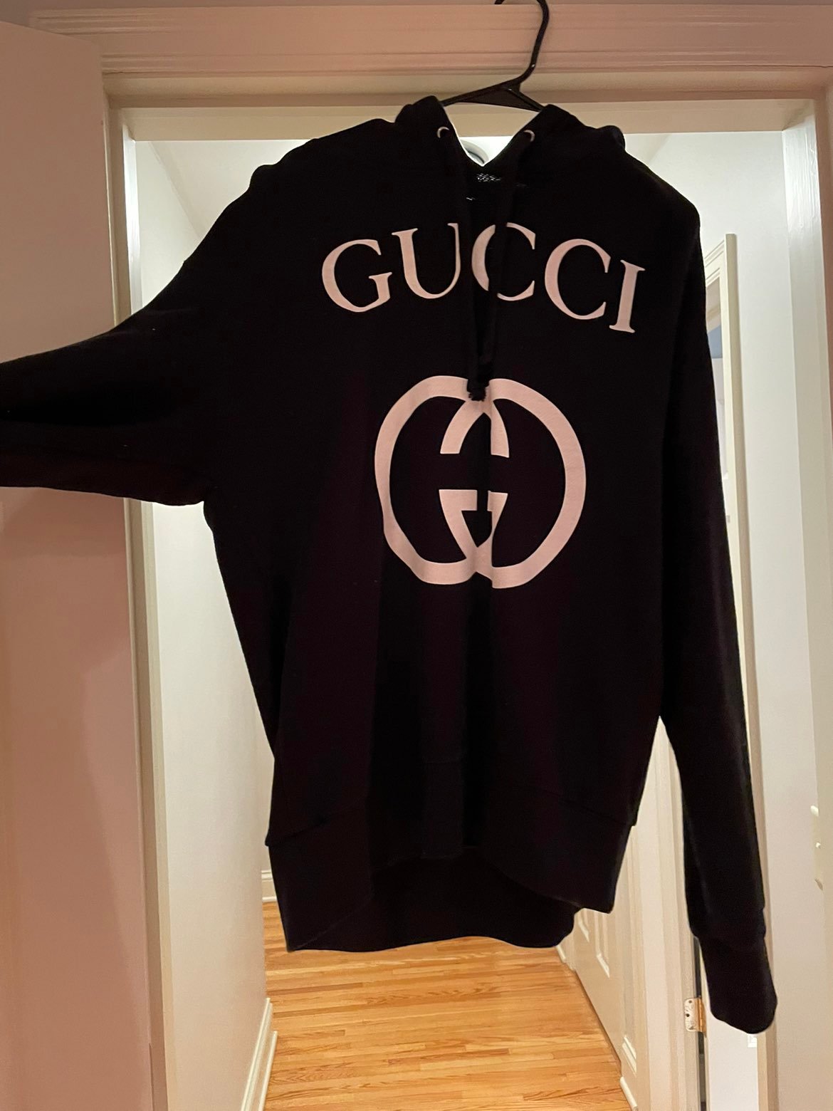 Hooded sweatshirt interlocking G