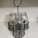 Farmhouse Utensil Caddy w/ 3 Mason jars
