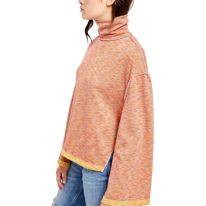 Free People Sunny Days Cotton Turtleneck Sweater