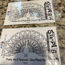 STAMPLISTIC PRETTY AS A PEACOCK 2 NEW DIES X160301 & Z160301