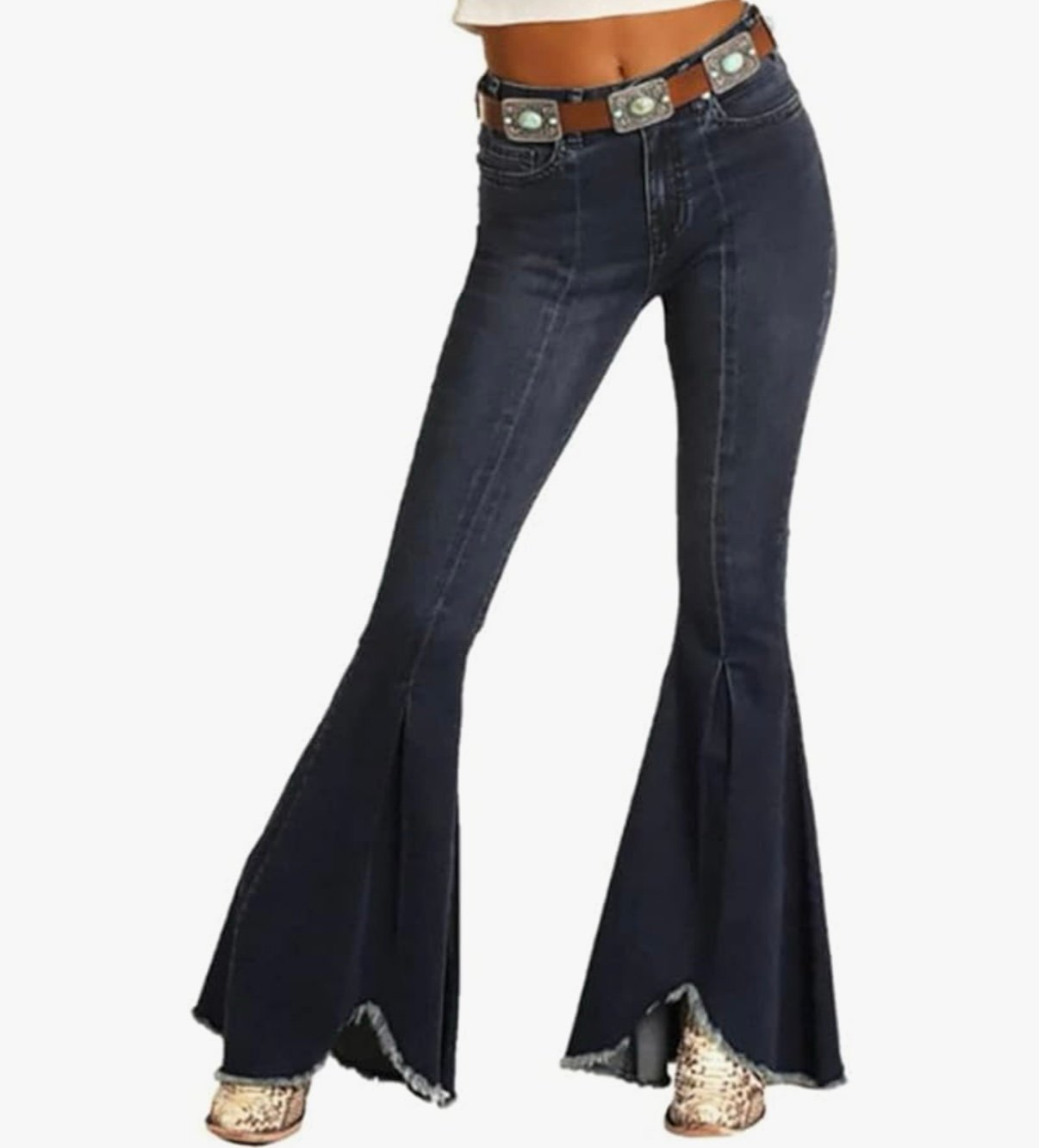 Rock N Roll Cowgirl Women’s High Rise Bell Bottom Jeans 26X36
