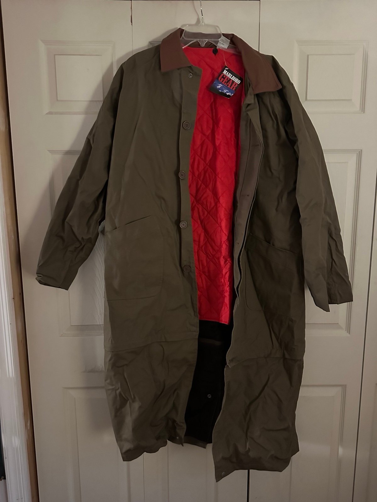 Vintage 1999 Marlboro Gear Waterproof Duster Coat NWT