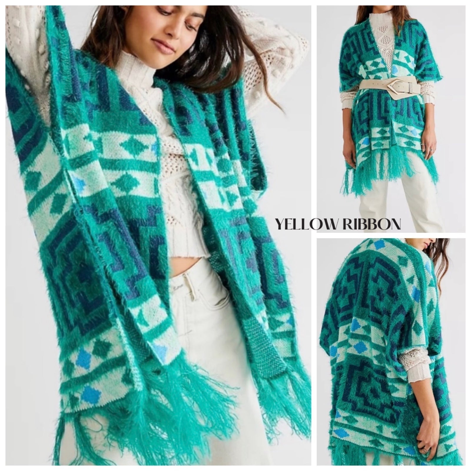NEW Free People Diamondback Sweater Kimono
