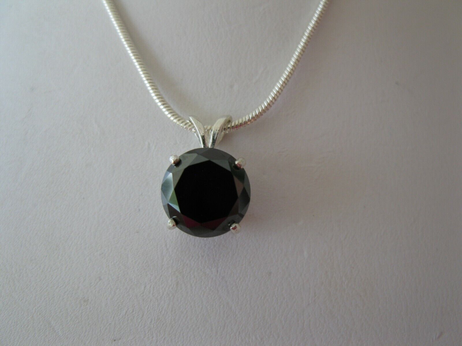 2.90ct 100% REAL EARTH MINED NATURAL BLACK DIAMOND NECKLACE, CERTIFICATE,PE NDAN