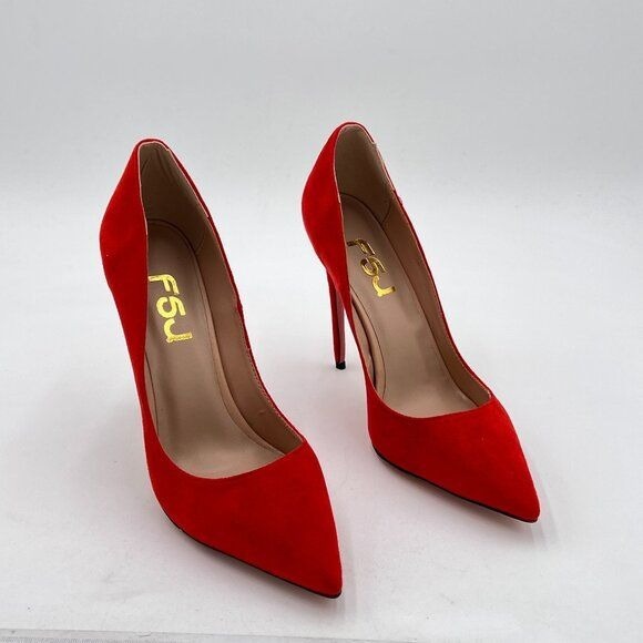 FSJ Women Formal Pointed Toe Pumps High Heel Sexy Stilettos Slip On Office Cute
