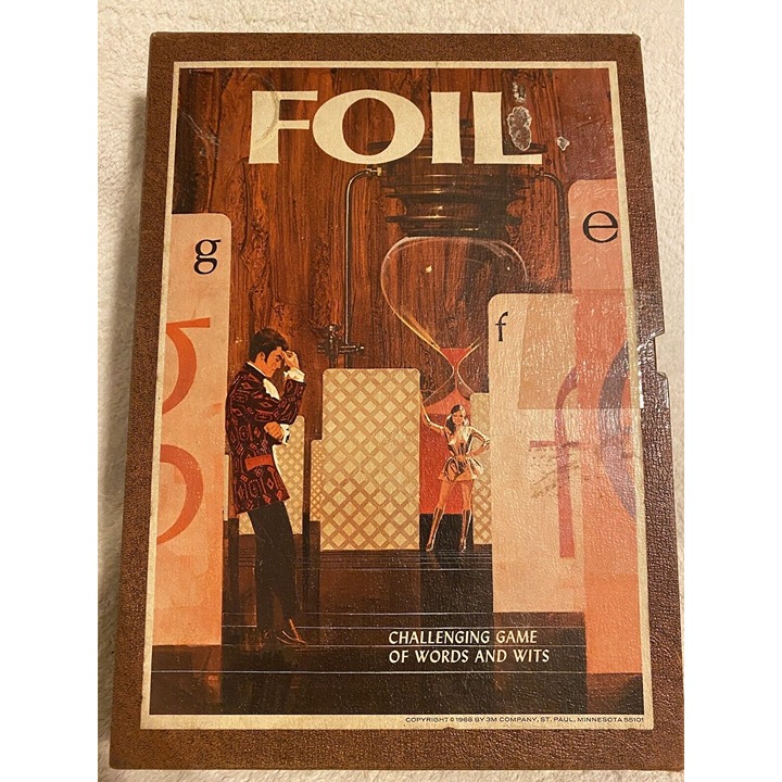 Vintage MCM Foil Game Of Words And Wits 3M Bookshelf Game 1968 Complete