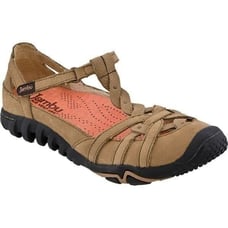 Jambu Xterra air vent tan leather t-strap Mary Jane outdoor flats sandal 7.5