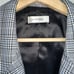 Anine Bing Madeline Plaid Print Oversized Blazer Gray/White/Blue Size Small