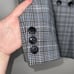 Anine Bing Madeline Plaid Print Oversized Blazer Gray/White/Blue Size Small