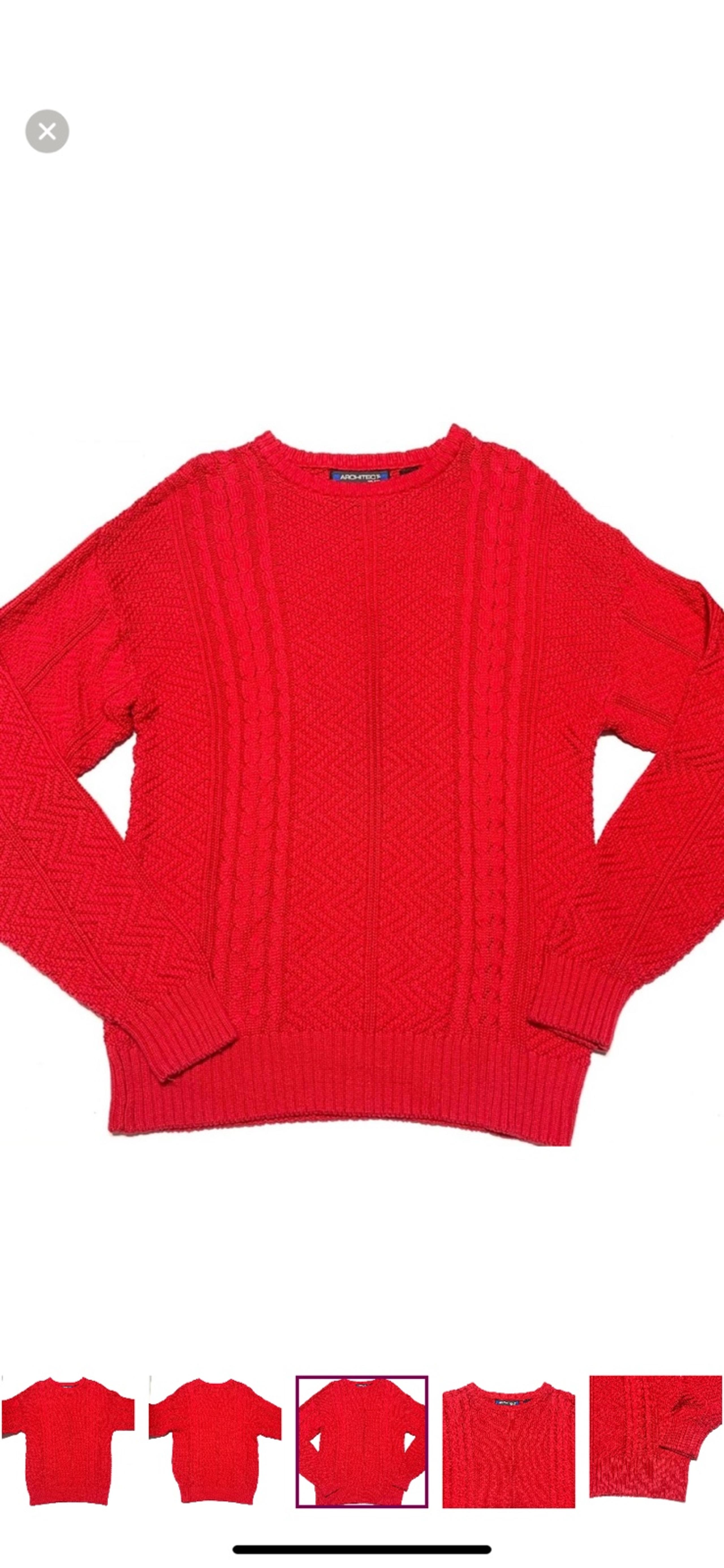 Architect Vintage 90s Chunky Cable Knit Cotton Sweater